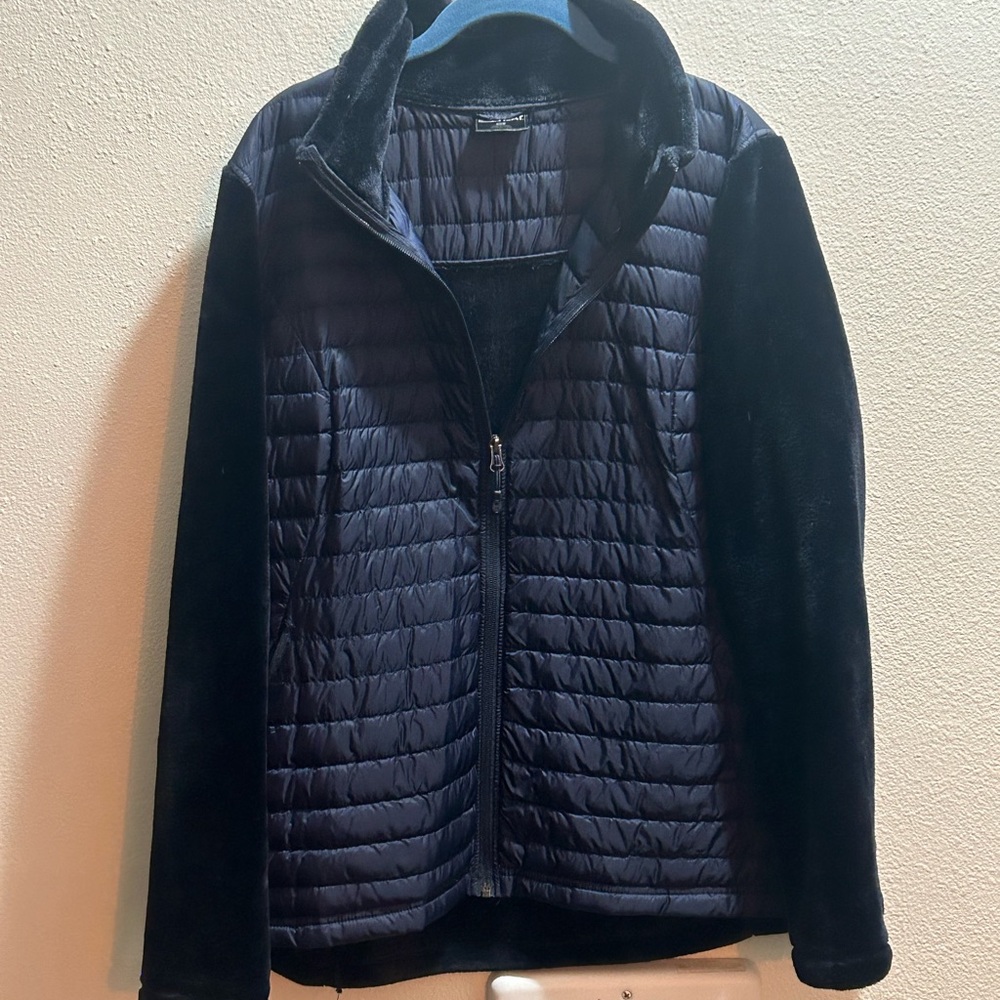 32 Degrees Blue Puffer Jacket with Quilted Design